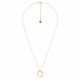 collier long pendentif anneau doré à l'or fin "Braids" - Ori Tao