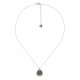 silvered short necklace with shell pendant "Braids" - Ori Tao