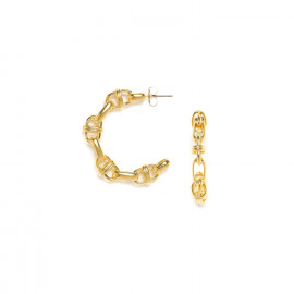 creoles golden earrings "Brooklyn" - Ori Tao