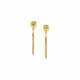 golden post earrings with tassel "Castella" - Ori Tao