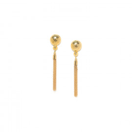 golden post earrings with tassel "Castella" - Ori Tao