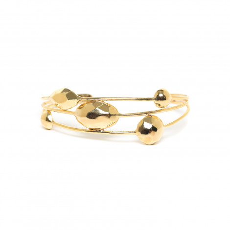 bracelet rigide doré à l'or fin "Castella"