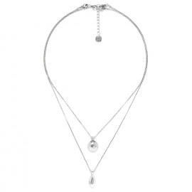 silvered 2 in 1 necklace "Castella" - Ori Tao