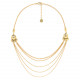collier plastron multichaines dorées à l'or fin "Castella" - Ori Tao
