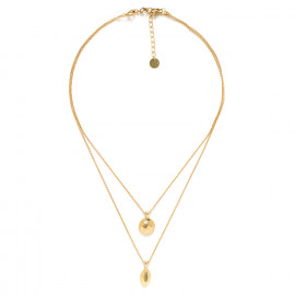 golden 2 in 1 necklace "Castella" - Ori Tao