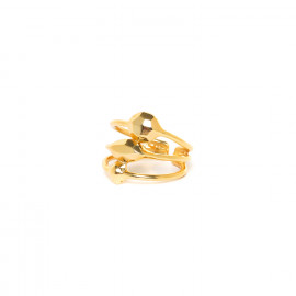 bague ajustable 3 anneaux dorés à l'or fin "Castella" - Ori Tao