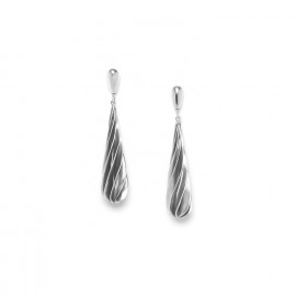 silvered drop post earrings "En vrille" - Ori Tao