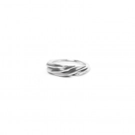 silvered ring size 54 "En vrille" - Ori Tao