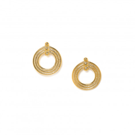 small golden post earrings "Enzo"