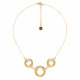 3 rings golden short necklace "Enzo" - Ori Tao
