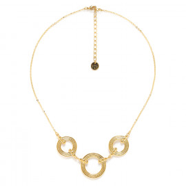 3 rings golden short necklace "Enzo" - Ori Tao