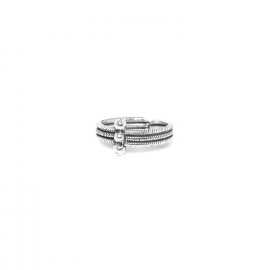 adjustable silvered ring "Enzo" - Ori Tao