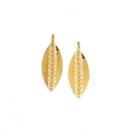 golden french earrings "Maasai" - Ori Tao