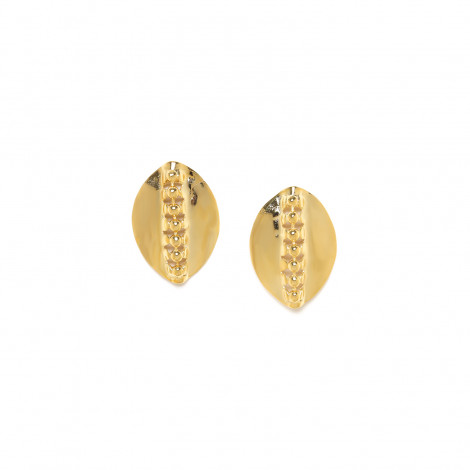 golden post earrings "Maasai"