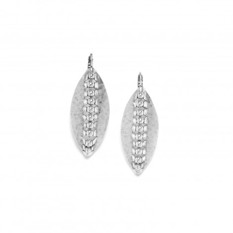 silvered french hook earrings "Maasai"