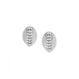silvered post earrings "Maasai" - Ori Tao