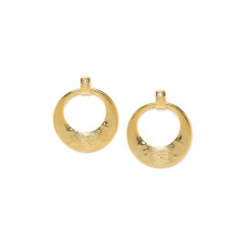 boucles d'oreilles poussoir gitanes métal doré à l'or fin "Manta" - Ori Tao