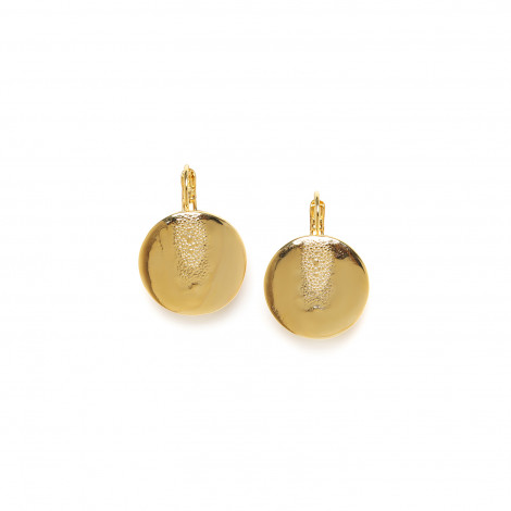 golden french hook earrings "Manta"