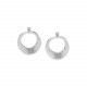silvered gypsy post earrings "Manta" - Ori Tao