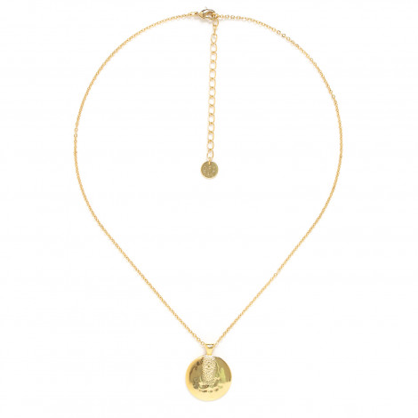 collier petit pendentif doré à l'or fin "Manta"