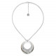 silvered necklace with black lip pendat "Manta" - Ori Tao