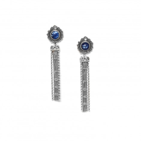 blue post earrings "Mon ange"