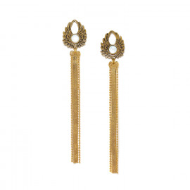 XL golden post earrings "Mon ange" - Ori Tao