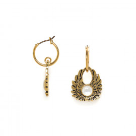 golden creoles earrings "Mon ange" - Ori Tao