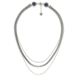 3 rows blue necklace "Mon ange" - Ori Tao