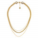 3 rows golden chains necklace "Mon ange" - Ori Tao