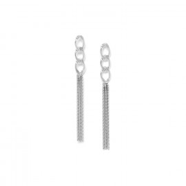 3 chains silvered post earrings "Rimini" - Ori Tao