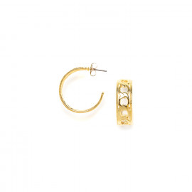 golden creoles earrings "Rimini" - Ori Tao