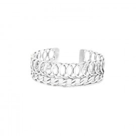 silvered rigid bracelet "Rimini" - Ori Tao
