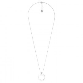 silvered long necklace with pendant "Rimini" - Ori Tao