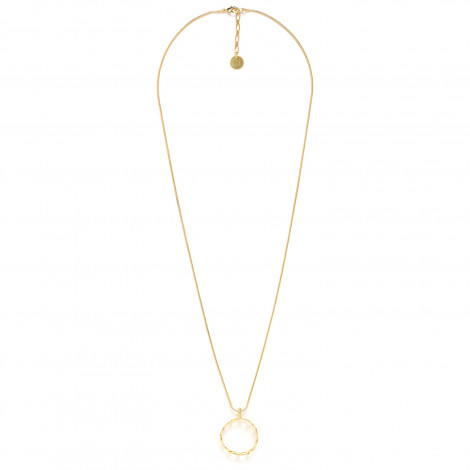 golden long necklace with pendant "Rimini"
