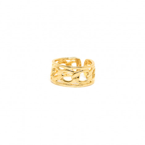 golden adjustable ring "Rimini"