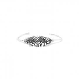 bracelet rigide fin métal argenté "Viper" - Ori Tao