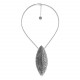 big pendant necklace silvered "Viper" - Ori Tao