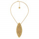 big pendant necklace golden "Viper" - Ori Tao