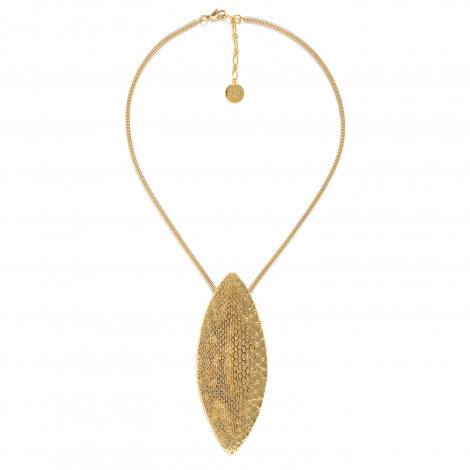collier gros pendentif doré "Viper"