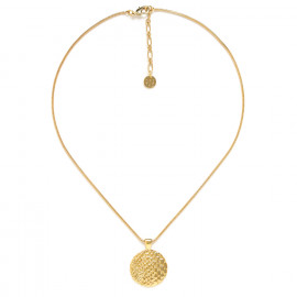 round pendant necklace golden "Viper" - Ori Tao