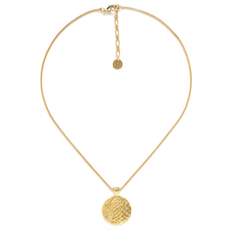 round pendant necklace golden "Viper"