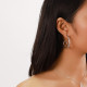 creoles earrings silvered "Accostage" - Ori Tao