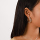 boucles d'oreilles créoles noeud métal argenté "Accostage" - Ori Tao