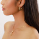 boucles d'oreilles créoles twisté dorées petit modèle "Accostage" - Ori Tao
