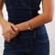 silvered spring rigid bracelet "Accostage" - Ori Tao