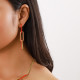 boucles d'oreilles poussoir anneau XL rouges "Boa vista" - Ori Tao