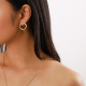 golden ring post earrings "Braids" - Ori Tao