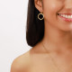 ring golden french hook earrings "Braids" - Ori Tao