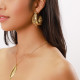golden creoles earrings "Maasai" - Ori Tao